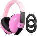 Baby Noise Cancelling Headphones, Toddler Ear Protection (0-3 Years),Baby Plane Travel Essentials,Newborns Sound Proof Ear Muffs for Flying,Infant Airplane Must Have Accessories for Hearing Protection Pink Earmuffs