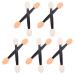 MUSISALY 100pcs Double Ended Eyeshadow Brush Makeup Brush Tipped Oval Makeup Tool Eye Makeup Applicator Cosmetic Tool Sponge Eyeshadow Stick Latex Sponge Sponge Brush 6.5x1.3cm Black