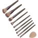Synthetic Makeup Brushes Sponge 9 Piece Brush Set Soft with Storage Box for Home - Buy Online on SooperMarket.com
