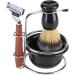 Premium WBTY 4-Part Shaving Set for Men | Manual Razor Stainless Steel Stand Brush & Bowl | Perfect Birthday & Father's Day Gift - Buy Online on SooperMarket.com