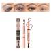2 in 1 Double Ended Eyebrow Pencil Micro Percision Tip Fill and Defines Brows Natural Looking & Waterproof No Need to Sharpen Not Easy to Fade (Color : 01 Size : 1 size) 1 count (Pack of 1) 01