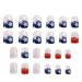 DASHIELL 4th July Fake Nails - Short Square 4th Of July Cute Stick-On Nails Cute Stick-on Nails Stars And Stripes Short Square Fake Nails For Nail Salon