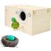 Wooden Parrot Breeding Box | Cockatiel Parakeet Nesting Box | Natural Wood Breeding Cage House for Lovebirds Cockatiel Budgie Conure Finch Parakeet Mating Hatching 1Pc - Buy Online on SooperMarket.com