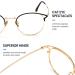 Cyxus Cat Eye & Round Vintage Blue Light Filter Glasses for Women - UV400 Anti-Harmful Protection - 2 Piece Set in Black & Black Gold - Buy Online on SooperMarket.com
