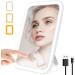 Touch Screen LED Makeup Mirror | 3 Colors Dimmable | Rechargeable USB | Portable Vanity Mirror for Travel | Cosmetic Mirror for Girls - Buy Online on SooperMarket.com