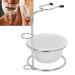 Stainless Steel Shaving Stand Set | Beard Brush Holder & Foam Bowl | Premium Men's Shaving Accessories - Buy Online on SooperMarket.com