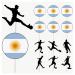 Argentina Football Silhouette Flag Mix Party Food & Cupcakes Picks Decorations Toppers World Cup 2022 (pack of 14)