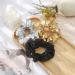 Bronzing Gilding Hair Scrunchies BW32 - Black Gold Silver | Ponytail Holders - Buy Online on SooperMarket.com
