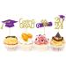 24Pcs Graduation Cupcake Toppers Graduation Cupcake Picks for Cupcake Food Decorations - Class of 2024 Graduation Cupcake Toppers Supplies (Purple & God) - Buy Online on SooperMarket.com