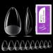Gelike ec Short Almond Nail Tips: 240PCS Soft Gel Tips for Nail Extensions Almond Shaped Full Cover Gel X Nail Tips Pre Etched - PMMA Resin Clear False Nails Press on Nails 10 Sizes SHORT ALOMND 2-240-S-Almond