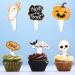 16Pcs Cake Toppers Halloween Cupcake Toppers Cake Insert Cards For Party Cake Decoration Halloween Cupcake Toppers - Buy Online on SooperMarket.com
