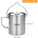 Lixada 750ml Stainless Steel Camping Cup Pot with Foldable Handles and Lid - Ideal for Outdoor Camping, Hiking, and Backpacking - Buy Online on SooperMarket.com