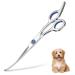 Petsvv 7" Curved Dog Grooming Scissors with Safety Round Tips, Light Weight Professional Pet Grooming Shears Stainless Steel for Dogs Cats Pets Blue