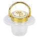 Baby Pacifier Golden Silicone Baby Pacifier Rhinestone Nipple For Bathing (Letter b)