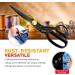 Premium 9-inch Fabric Scissors for Sewing - High Density Carbon Steel Shears with Bonus Measuring Tape for Fabric, Leather, and Metal Cutting - Buy Online on SooperMarket.com