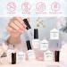 RARJSM Icy Jelly Gel Nail Polish Set of 6 Translucent Colors Sheer Rose Nude Tone Gel Polish LED UV Gel Clear Milky Light Pink Red Brown French Manicure Curing Requires 7.5ml DIY Home Nail Salon Icy Jelly Set - Buy Online on SooperMarket.com