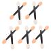 FOYTOKI 200 Pcs Double Ended Eyeshadow Brush Dual Sides Eyeshadow Sponge Eyeshadow Applicator Plastic Black