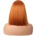 MapofBeauty 12 Inch/30 cm Straight Bob Flat Bangs Short Colorful Synthetic Hair Cosplay Party Wig (Orange) - Buy Online on SooperMarket.com