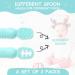 Vicloon Baby Fork and Spoon Set - Silicone Weaning Spoon Kit for Self Feeding - Easy Grip Toddler Cutlery in Light Blue - Buy Online on SooperMarket.com