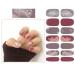 SIUSIO 112pcs Gradient Glitter Nail Wraps with Crystal Glass Nail File - Nail Polish Strips for Women and Girls in Gray - Buy Online on SooperMarket.com