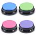 4 Packs Dog Buttons for Communication and Training Recordable Dog Buttons Pet Command Buzzer 30 Second Record & Playback Speech Training Buttons for Dog Cat Training Interactive Toy