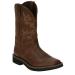 Justin Original Work Boots Men's Stampede Pull-On Square Toe Work Boot 11.5 Wide Tan
