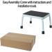 Sattiyrch 9.5 Step Stool - Anti-Skid Rubber Platform, Elderly Friendly, Heavy Duty, Easy Assembly - White/Black - Buy Online on SooperMarket.com