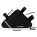 Buy Qitidasen Waterproof Bicycle Triangular Bag - Reflective Double-Sided Front Tube Frame Pocket (Black) for Safe Night Riding | International Shipping Available - Buy Online on SooperMarket.com
