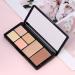 6-In-1 Color Correcting Concealer Contour Palette for Dark Circles & Blemishes with 2 Brushes - Buy Online on SooperMarket.com