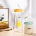 YOHKOH Natural Glass Baby Bottle Set - Anti-Colic, Wide Neck, Newborn Gift Set (3.4oz, Pack of 2) Red - Buy Online on SooperMarket.com
