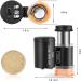 2 Pieces 60X Mini Pocket Microscope with Jewelers Eye Loupe - Portable Magnifying Glass for Handcrafts, Jewelry, Diamonds, Gems - Black - Buy Online on SooperMarket.com