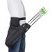 Legend First Archery Quiver - Adjustable Belt, 3 Arrow Tubes, Durable Nylon, T-Slot, Storage Pockets - Black - Buy Online on SooperMarket.com
