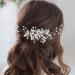 Handcess Leaves Bride Wedding Headband Silver Pearls Crystal Headpieces Rhinestone Bridal Hair Accessories for Bride and Bridesmaids - Buy Online on SooperMarket.com