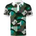 2023 Men's Summer 3D Printing Fashion Poster Lapel Zipper T-Shirt - Green 3X-Large - Buy Online on SooperMarket.com