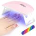 URAQT Mini Gel Nail Lamp - Portable 6W UV LED Gel Nail Dryer with USB, Professional Nail Art Tool for Gel Polish - Pink - Buy Online on SooperMarket.com