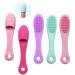 5-Pack Soft Silicone Manual Facial Cleansing Brushes Face Scrubber Cleanser Brush for Gently and Effectively Cleaning Removing Blackheads and Massaging