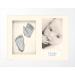 BabyRice Baby Casting Kit with White 12x9 Shadow Box Display Frame Silver Paint for Hand Foot Casts (Cream/Cream) Cream / Cream