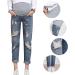 Xiedeai Maternity Jeans for Women - High Waist Over Bump Trouser, Casual Ripped Denim Pants XXL Blue - Buy Online on SooperMarket.com