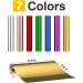 KASYU Transfer Foil Paper Bundle - 12inx9.84ft Heat Transfer Foil Roll - 7 Assorted Colors - for Cricut, Spellbinders, Foil Quill - Craft Gold Silver Blue Green - Buy Online on SooperMarket.com