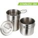 DZRZVD Camping Cups and Mugs Pot Set - 304 Food Grade Stainless Steel - Outdoor Cookware with Vented Lid - 33oz + 24oz - for Backpacking, Picnic, Hiking - Buy Online on SooperMarket.com
