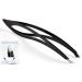 Wide Grip Slant Tweezers - German Stainless Steel - Hand-Filed Slanted Tips for Ultra-Precision - Tweezers for Eyebrows and Nose/Ear/Facial Hair - Professional Grade (Black) - Buy Online on SooperMarket.com