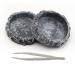 hisunfarm 2 Pcs Reptile Pets Water Dish Worm Rock Bowl Feeder with Feeding Clip for Turtle Gecko Lizard Spider Scorpion Chameleon Small