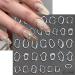 Dornail 6 Sheets 5D Crystal Nail Stickers | Irregular Geometric Frames & Heart Designs | Self-Adhesive Nail Art Accessories for Women - Buy Online on SooperMarket.com