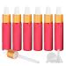 Tianzd 6 pieces 10 ml of empty chrome red drip bottle Pipette bottles with glass pipette 10 ml of glass bottle with a drip pipette with gold screw cap for essential oils perfume oil red 10 ml