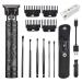 Hair Clippers for Men Cordless Hair Clippers Travel Small Hair Clippers 5.7" Hair Trimmer Classical Sculpting Styling Rechargeable Hair Remover with 6 Pieces Earpick (Black)