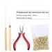 Filfeel Hair Extension Kit - 500pcs Micro Rings Tongs & Loop Tip - Premium Beige Hair Extensions Accessories for Easy Application - Buy Online on SooperMarket.com