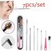 7pcs Earpick Wax Pickers Set - Steel Earwax Remover Tool for Ear Clean Care - C0N4 Ear Curette Spoon - Buy Online on SooperMarket.com