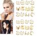 24 Pcs Gold Hair Braids Dreadlock  Non-Piercing Ear Clip Beard Beads Cuffs Clip Hair for Women Men Hair Accessories Styling Jewelry Tools --GOLD