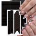 French Manicure Nail Stickers - 12 Sheets | Self Adhesive Wavy Line & V-Shaped Stencils for Women & Girls - Buy Online on SooperMarket.com