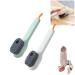 2 in 1 Multifunction Cleaning Brush Liquid Filled Laundry Brush Cleaning Brush with Soap Dispenser for Washing Clothes Shoes Suitable for Home Cleaning (White+Green)